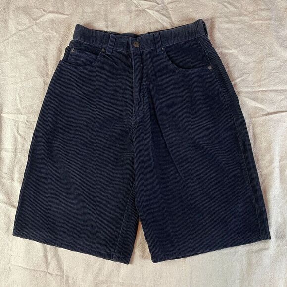 Vintage Solo Semore Shorts Mens 30 Blue Corduroy Made in USA Surf Skate NWT Logo - Picture 4 of 11